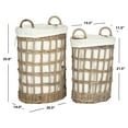 thumbnail image 4 of Safavieh Adisa Nautical Wicker Storage Hamper - Two In One, 4 of 7