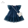 thumbnail image 2 of Dave Bella Vestidos de niña Bebé infantil Malla Estilo extranjero Noble Monedero de manga corta Princesa de verano DB2235169, 2 of 5