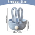 thumbnail image 2 of Woven Rope Basket, Desktop Organizer Basket, Multi-Purpose Storage Bin, Snack Holder for Party, Cosmetic Organizer Tote, Home Sundries Basket, Easter Spring Table Centerpiece for Holiday, 2 of 6