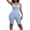 Blue, variant on Womens Shapewear Bodysuit Tummy Control Body Shaper Seamless Sleeveless Scoop Neck Snatched Waist Body suit
