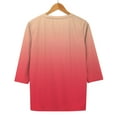 thumbnail image 7 of 3/4 Length Sleeve Womens Tops, Comdrip Womens Tops 3/4 Sleeve Print Plain Travel Cute Tops V Neck Slim Fit Half Sleeve Tshirts Shirts Blouse Ladies Tops and Blouses orange M, 7 of 7