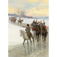 thumbnail image 3 of Jan Van Chelminski 11x14 Black Modern Framed Museum Art Print Titled - Napoleon Leading His Army, 3 of 5