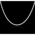 thumbnail image 2 of Solid Italian Diamond Cut Sterling Silver Rope Chain in Sterling Silver, 2 of 7