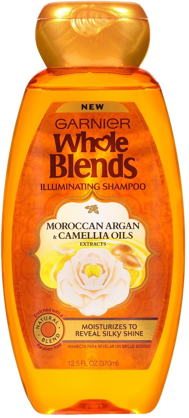 4 Pack - Garnier Whole Blends Marvelous Shampoo With Moroccan Argan & Camellia Oils 12.50 oz