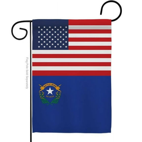 Americana Home & Garden G142781-BO 13 x 18.5 in. USA Nevada American State Vertical Garden Flag with Double-Sided House Decoration Banner Yard Gift
