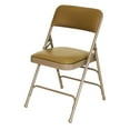 thumbnail image 5 of Rhino Vinyl Padded Metal Folding w/Triple Brace Quad Hinge Chair - Beige, 5 of 5