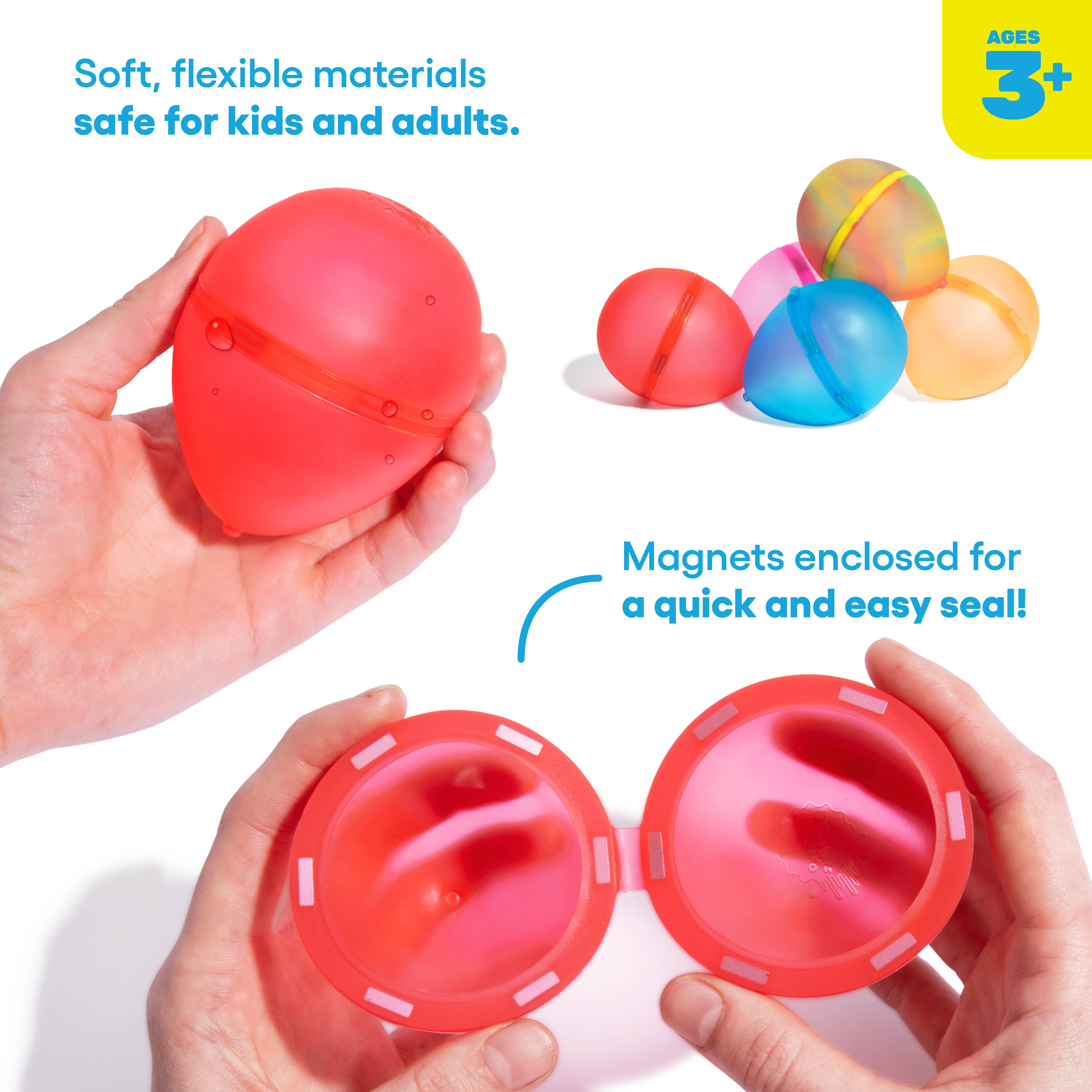 Hydroburst 6-Pack Reusable Water Balloons, Includes 6 Refillable Balloons by What Do You Meme?