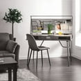 thumbnail image 3 of Furniture of America Jairo Industrial Metal Writing Desk with USB Outlet in Silver Finish, 3 of 10