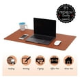 thumbnail image 4 of Large Dual Sided Desk Pad/Mat for Office and Home, 35.4" x 17" Waterproof PU Leather Desk Blotter, Laptop Desk and Writing Pad (Brown), 4 of 5