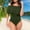 Green, variant on TODOZO One Piece Swimsuit Women Tummy Control Women Off Shoulder Swimsuits Bathing Suits Vintage Ruffle Swimwear Teen Girls Modest Strapless Swimsuits Swim Suits for Women 2025 Black L
