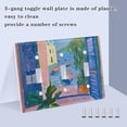 thumbnail image 3 of Yayeee Toggle Light Switch Wall Plate 2-Gang 4.56"x4.48" Decorative Outlet Cover, Purple Window, 3 of 7