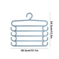 thumbnail image 3 of Dvruxg 5-Tier Multifunctional Pants Hanger Rack - Space Saving Closet Organizer for Pants, Belts & Ties - Durable Plastic Clips, 3 of 5