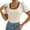 Beige, variant on fatyb Womens Ribbed T-Shirts Square Neck Slim Basic Tee Tops Short Sleeve Patchwork Tshirts for Women