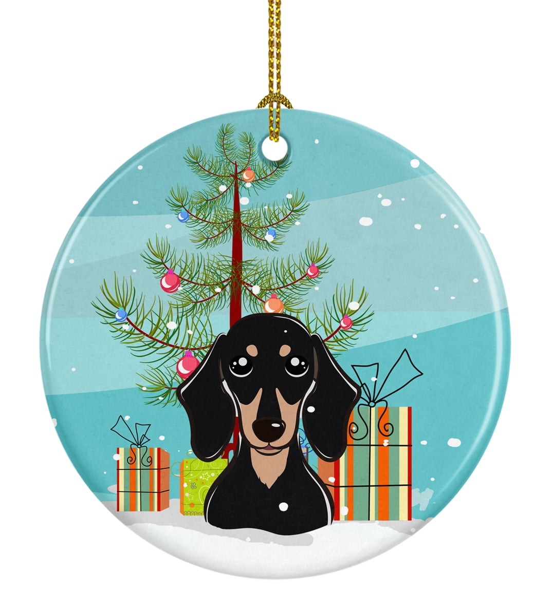 LONGHAIR DACHSHUND black DOG ANGEL Ornament Figurine Christmas puppy long haired 