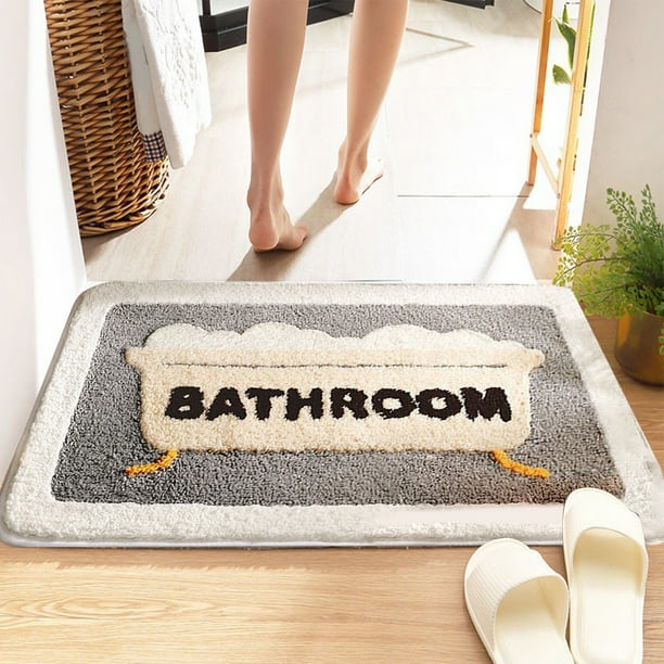 Home Summer Carpet Front Door Carpet Super Absorbent Drying Rubber Backing Non-slip Floor Mat Washable Super Soft Bathtub Carpet Bathroom Carpet