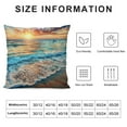 thumbnail image 5 of Chilfamy Tropical Sea Beach Ocean Waves Pillow Cover, Seaside Scene Island Hawaiian Sunrise Beach Theme Farmhouse Decorative Throw Pillow Cover for Sofa Couch Home Decoration, 5 of 5