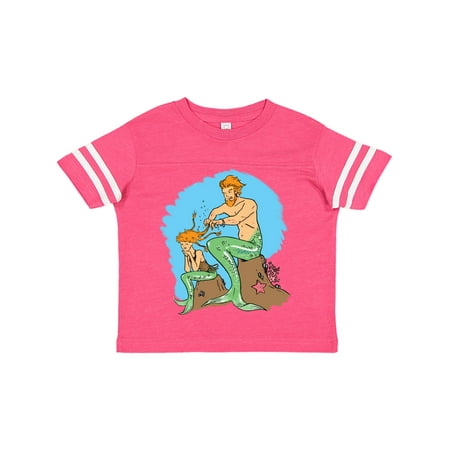 

Inktastic Mer Dad and Daughter Braiding Radiant Red Hair Gift Toddler Boy or Toddler Girl T-Shirt
