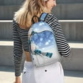 thumbnail image 4 of Fuzoiu Playful Smile Cute Dog Print Canvas Backpack,Lightweight Travel Daypack,School Backpack Purse for Women Men, Casual Aesthetic Backpack, 4 of 5