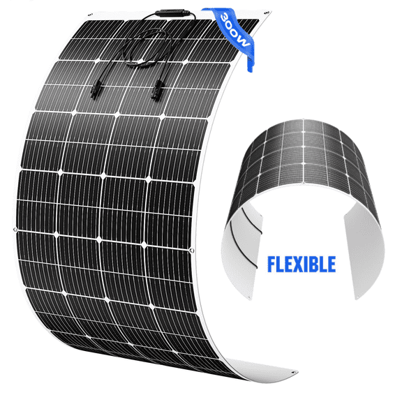 WERCHTAY  300W Flexible Solar Panel Mono 12V Portable Monocrystalline PV Module 23% High-Efficiency, Camping Home RV Battery Charge