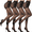 Black, variant on WQD 4 Pairs Women's Sheer Tights Ultra Thin High Waist Pantyhose Thigh High Stockings