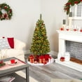 thumbnail image 4 of Nearly Natural 5ft. White Mountain Pine Artificial Christmas Tree with 200 Clear LED Lights and Pine Cones, 4 of 7