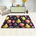 thumbnail image 2 of SKYSONIC 36x24in Summer Fruits Pattern Area Rug, Berries Pears Lemons Non-Slip Floor Carpet for Indoor Living Dining Room Bedroom, 2 of 7