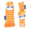 thumbnail image 2 of Rattle Wrist Rattle Foot Finder Socks Set Cute 3D Shape Baby Infant Rattle Socks Toys Brain Development Infant Toys, 2 of 8