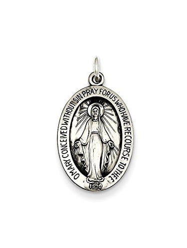 925 Sterling Silver Antiqued Miraculous Medal