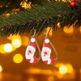 thumbnail image 6 of JYYYBF Women Winter Christmas Wooden Earrings Elk Snowman Santa Claus Pierce Dangle Earrings Accessory, 6 of 8