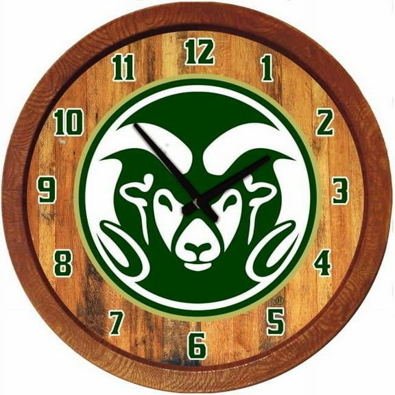 Grimm Industries CS-560-01 20 in. Barrel Team Wall Clock - CS Primary Logo, Green, Gold & White