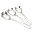 thumbnail image 1 of BRIGHTFUFU 3pcs cucharas de cena cucharas de té de acero inoxidable cucharas planas creativas diseño cuadrado especial para sopa de postre, 1 of 7