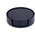 thumbnail image 5 of Alfombrilla de cuero Pu con respaldo antideslizante y posavasos para limpiar para juego de té y café de 6. Afortunado Sencillez, 5 of 5