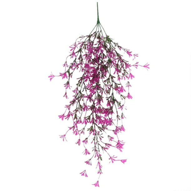 Guirnalda de seda artificial colgante para vallas, escaleras y cestas colgantes para decoración de exteriores. Rosa roja