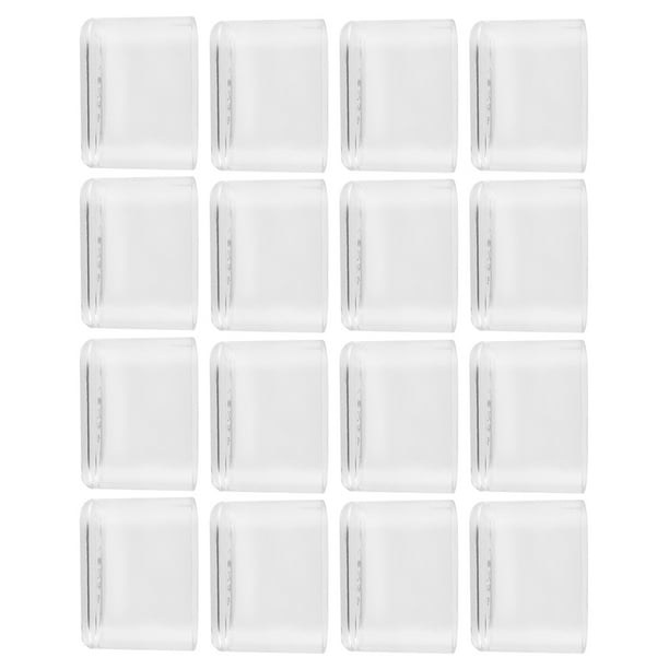 Billuyoard 16 Uds. De gorros ovalados para patas de sillas, protectores de suelo antideslizantes para muebles, cubierta transparente para patas de Decoración del hogar Transparente 15*30mm