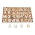thumbnail image 2 of Letras del alfabeto de madera perfecl 112 Piezas con bandeja de Almacenamiento natural, 2 of 8