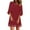 Red, variant on Womens Dresses for Wedding Guest Short Sleeve O Neck Mesh Panel Blouse 3/4 Bell Sleeve Loose Top Shirt Dress