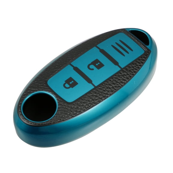 Unique Bargains Silicone Smart Key Fob Case Cover for Nissan Sentra 1986-1987 Key Fob Shell Protector Keyless Blue