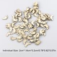 thumbnail image 5 of Rebanadas de madera Piezas Artesanía Hacer accesorios Multipropósito Multipropósito Crafts Hacer accesorios Ornamento en forma de pie para bricolaje 300 piezas seitruly HA012589-00, 5 of 5