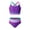 Purple, variant on Shadoumai Girls Two Piece Swimwear Long Sleeve Rash Guard And Swim Shorts UPF 50 Sun For Beach Pool