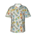 thumbnail image 1 of Fotbe Skateboard Camisa Hawaiana para Hombre Unisex – Camisa Casual de Verano con Botones de Manga Corta de Algodón y Lino,XX-Large, 1 of 7