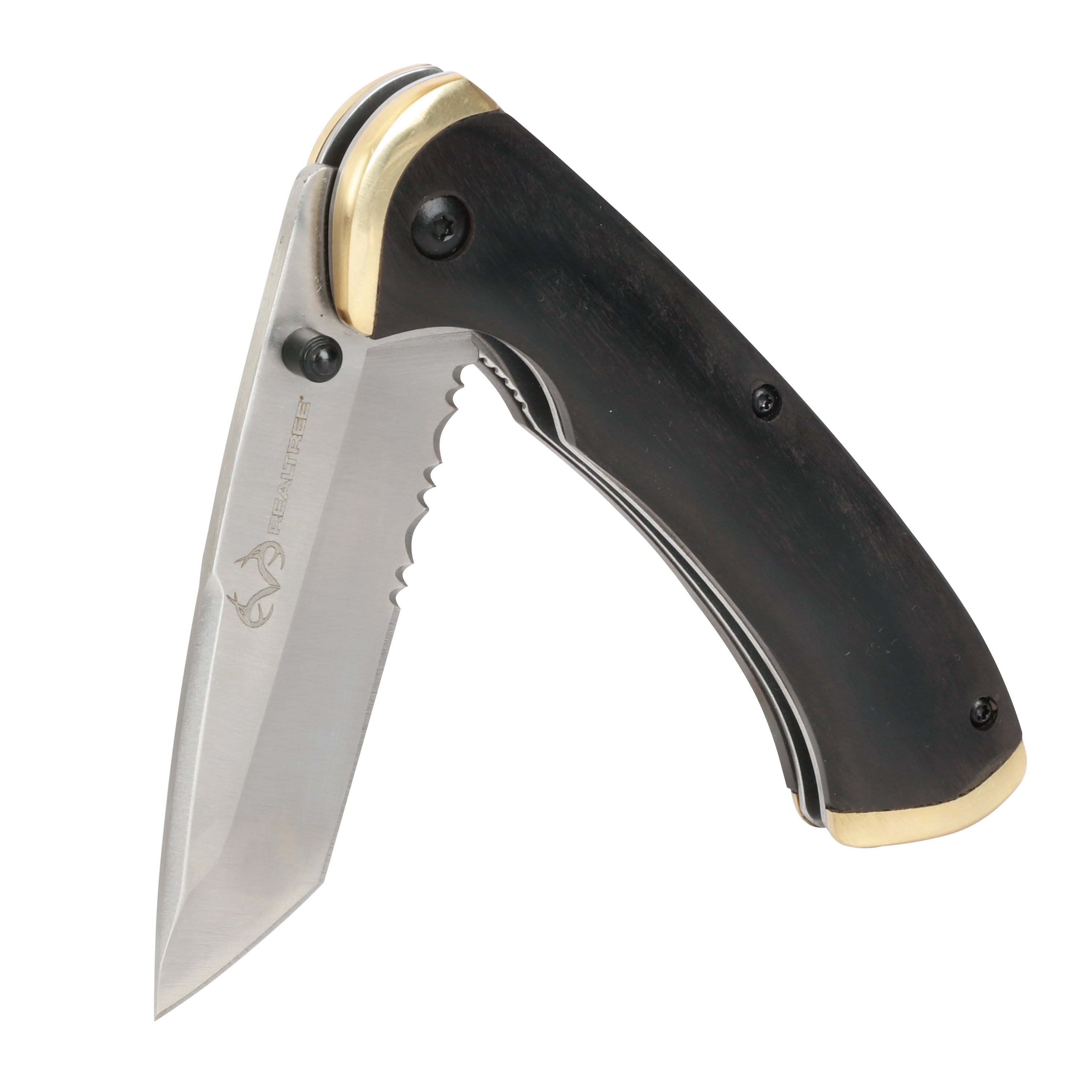 RealTree 4-Pack Knife Set, Fixed & Folding 7Cr17MoV Steel Blades with Sheaths