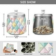 thumbnail image 2 of Yayeee Ashtray with Lid for Cigarette Smokeless Stainless Steel Home Ash Holder, Colorful Geometric, 2 of 7
