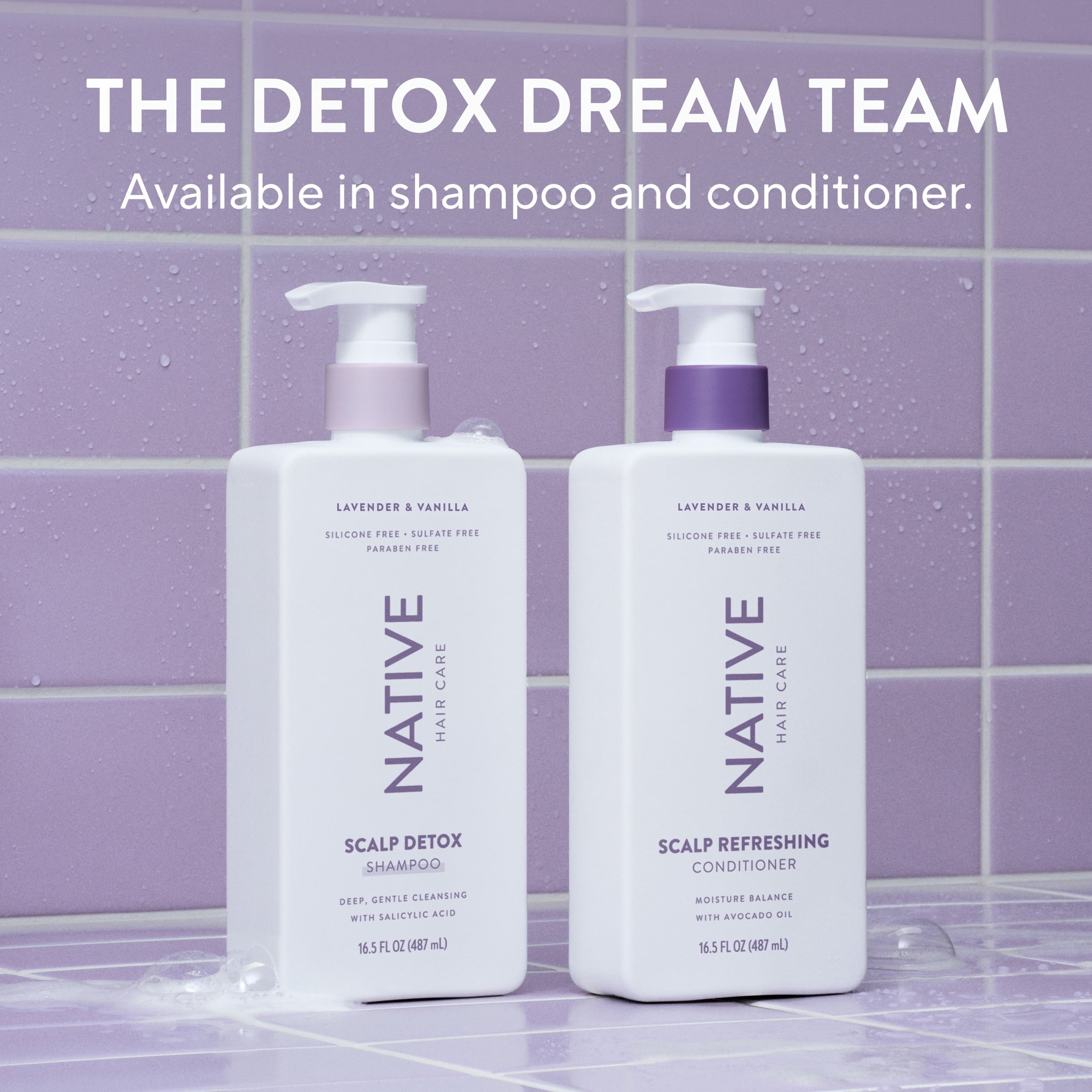 Native Scalp Refreshing Conditioner Lavender & Vanilla Cloud with Avocado Oil, Sulfate Free 16.5 fl oz