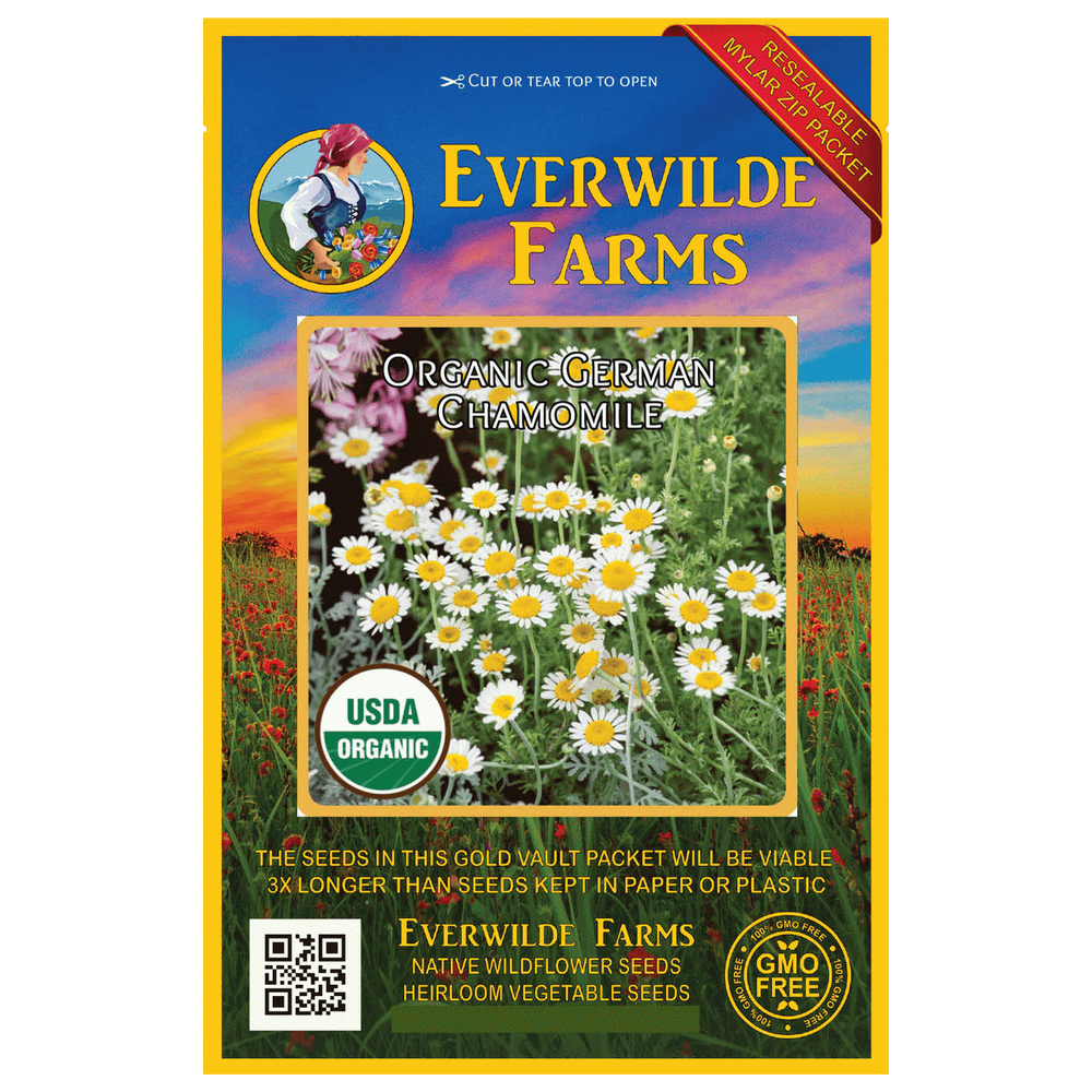 Everwilde Farms 500 Organic German Chamomile Herb Seeds Gold Vault