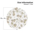 thumbnail image 2 of Vsdgher Vintage Stylized White Color Print Leather Coasters for Drinks, Durable Drink Coasters 4 Set for Tabletop Protection, Luxurious Home Décor and Housewarming Gift-Round Shape, 2 of 6