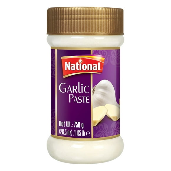 National Foods Garlic Paste 28.50 oz (750g) | Freshly Grinded | Traditional South Asian Taste Enhancer | PET Jar