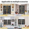 thumbnail image 6 of Tree Floral Kitchen Curtains Small Short 39 Inch Length, Boho Vintage Country Botanical Patterns Grommet Top Bedroom Living Room Curtains, Light Filtering Cafe Curtain Drapes 2 Panels Set 55''x39'', 6 of 9