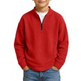 thumbnail image 2 of Sakuulaan Boys Sweatshirts Quarter Zip Mock Neck Knit Casual Long Sleeve Fall Tops, 2 of 8