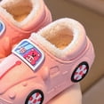 thumbnail image 4 of Wxirdiow Toddler Girl Slippers Toddler Slippers Boys Girls Little Kids Dinosaur House Shoes Cute Slipper for Home Indoor Winter Bedroom Non Slip Soft Plush Warm Shoes Pink Size,11.5, 4 of 7