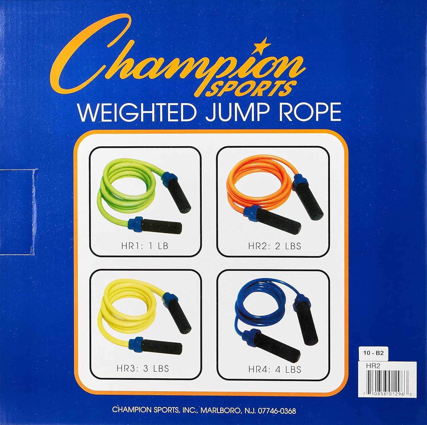 Champion Sports Weighted Jump Rope (Orange, 2 Lbs)